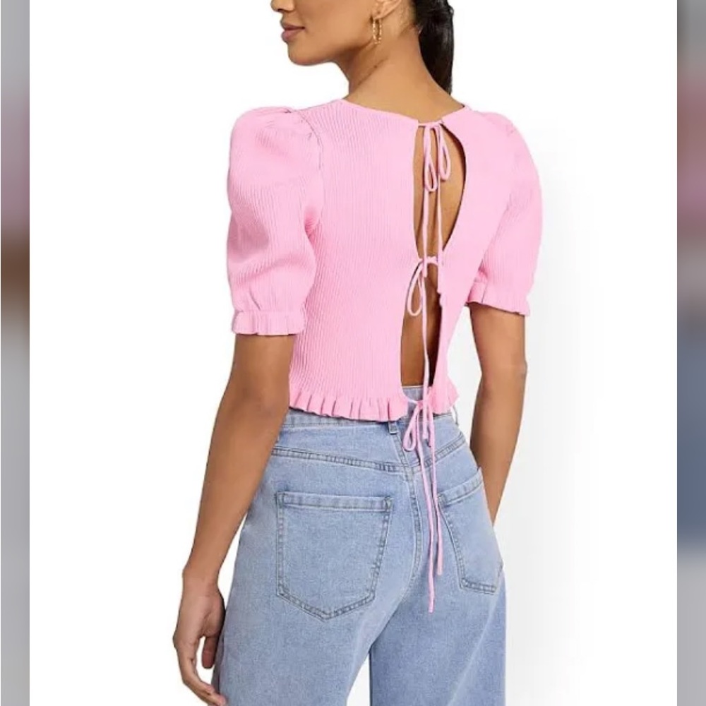 Endless rose pink tie top - Picture 2 of 2